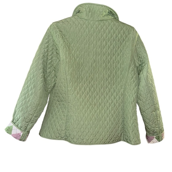 🎉HP🎉Briggs New York women’s Lightweight Jacket Sz XL Green Quilted Snaps Lined - Picture 3 of 5